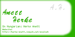 anett herke business card